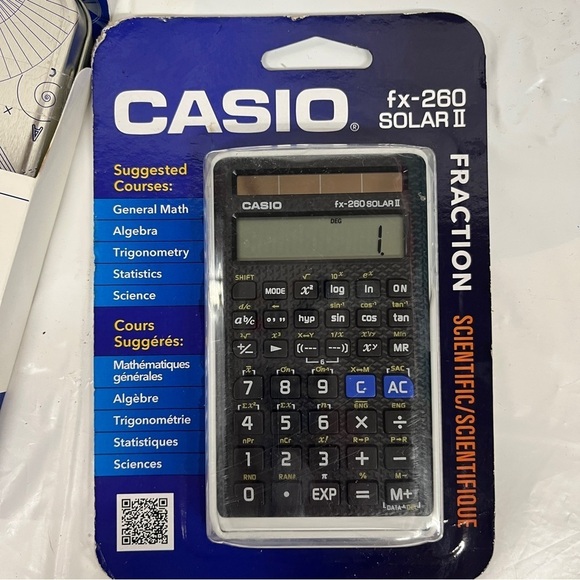 Calculator geometry set in pencil case bundle - Picture 3 of 4
